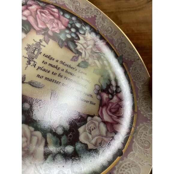 ‘A Mothers Love’ 8" Plate Helen Steiner Rice REMEMBRANCE Bradford Exchange 1994 - Picture 7 of 7